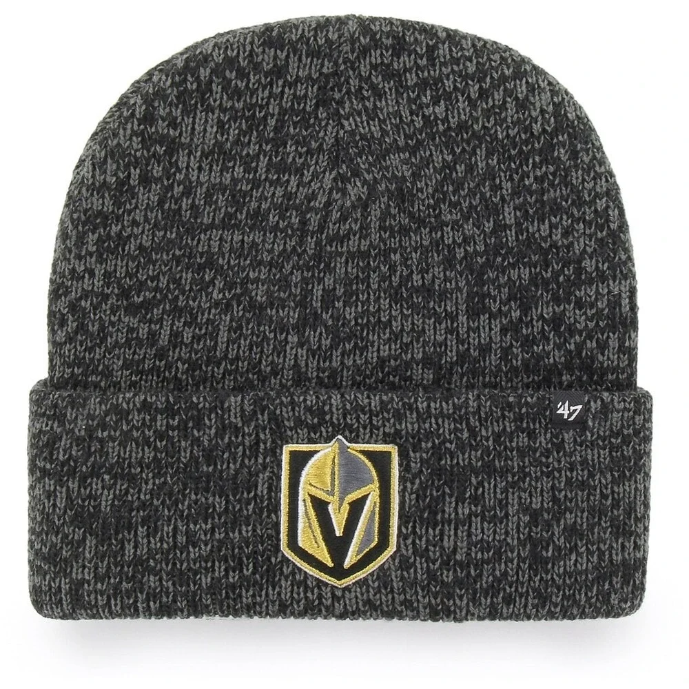 '47 Vegas Golden Knights Brain Freeze Black Cuffed Knit Beanie Hat Cap OSFM